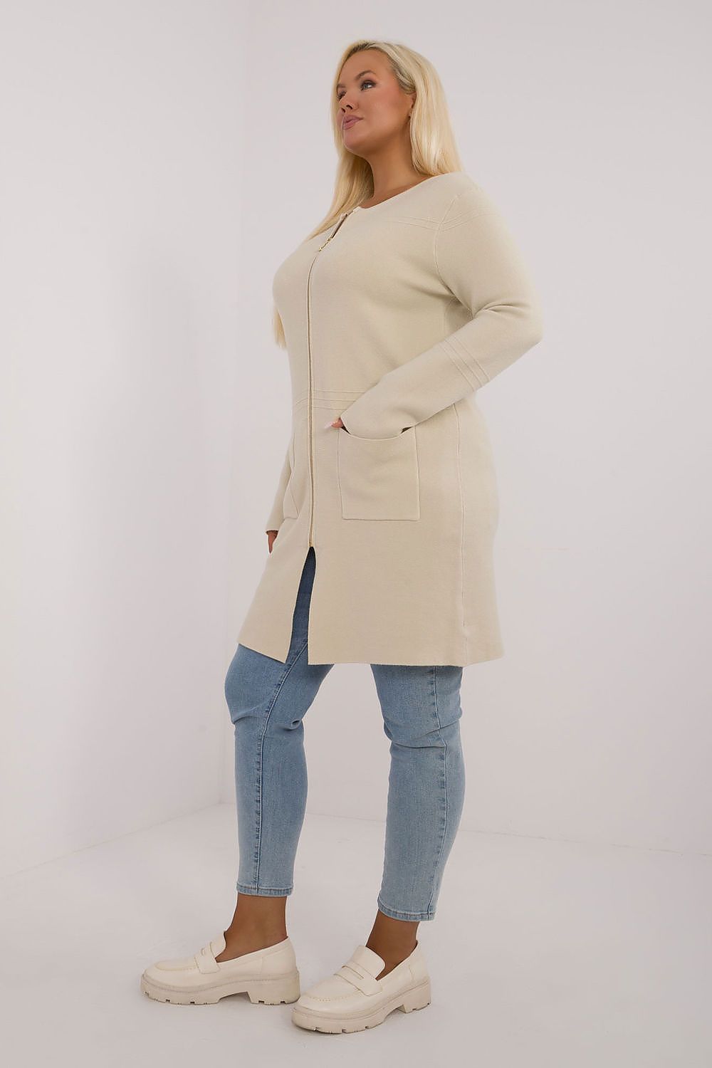   Sweter Damski Model PM-SW-PM793.01 Light Beige - Factory Price 