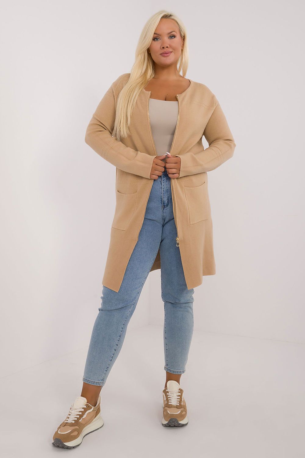   Sweter Damski Model PM-SW-PM793.01 Camel - Factory Price 
