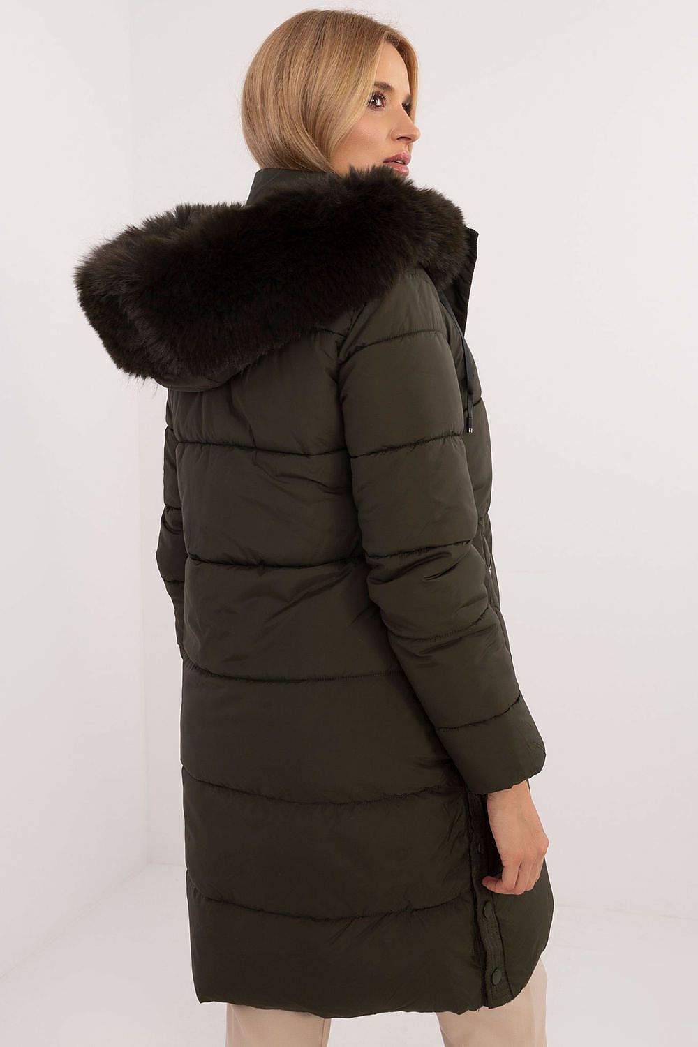   Kurtka Damska Model SK-KR-HH-2406.32P Khaki - Factory Price 