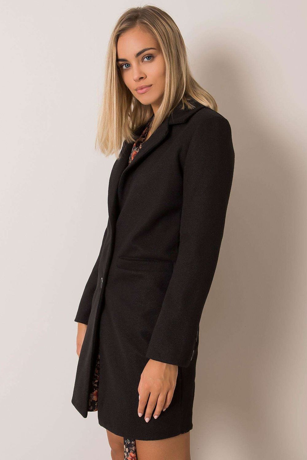   Płaszcz Damski Model TW-PL-BI-25533.18 Black - Och Bella 