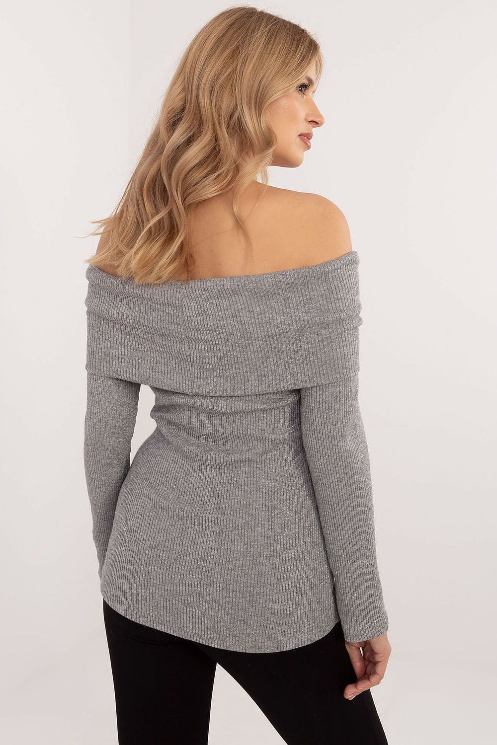   Sweter Damski Model DHJ-SW-A2449.33 Grey - Italy Moda 