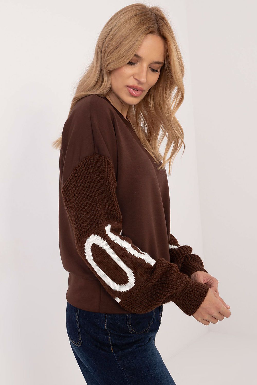   Bluza Damska Model MI-BL-M5975.26P Brown - Italy Moda 