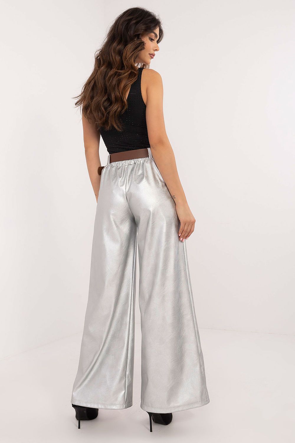  Spodnie Damskie Model DHJ-SP-19899.22X Silver - Italy Moda 