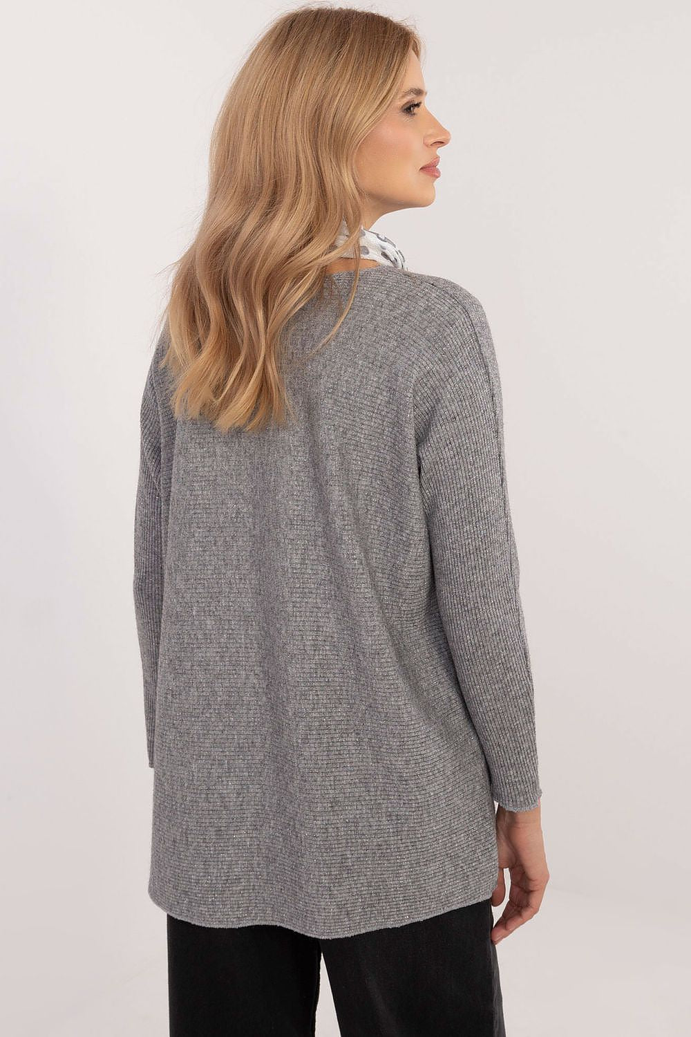   Sweter Damski Model DHJ-BZ-19226.91 Grey - Italy Moda 