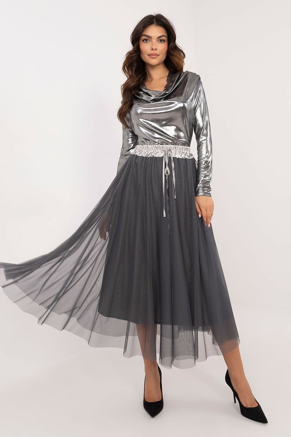  Spódnica Model DHJ-SD-19981.03 Grey - Italy Moda 