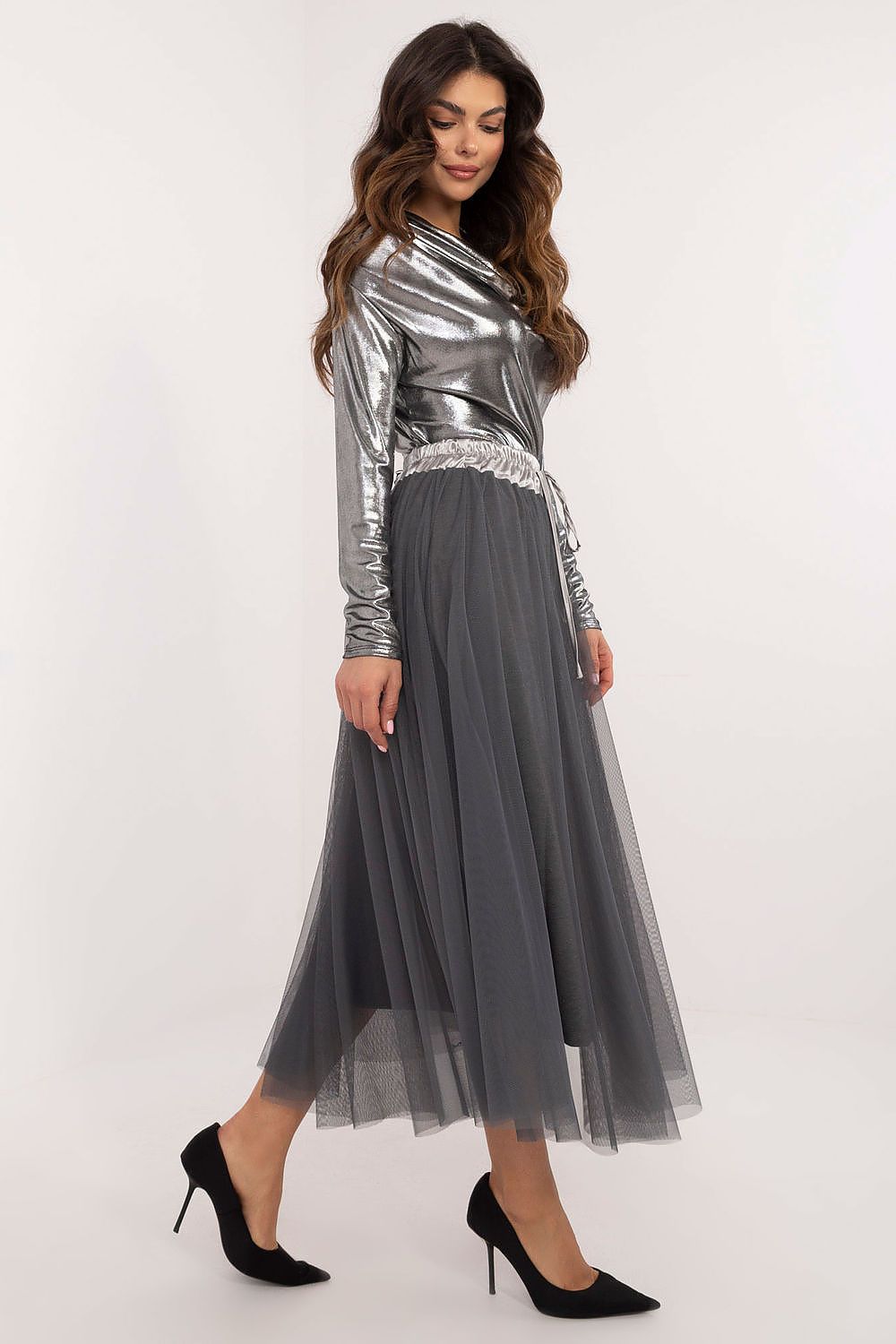  Spódnica Model DHJ-SD-19981.03 Grey - Italy Moda 