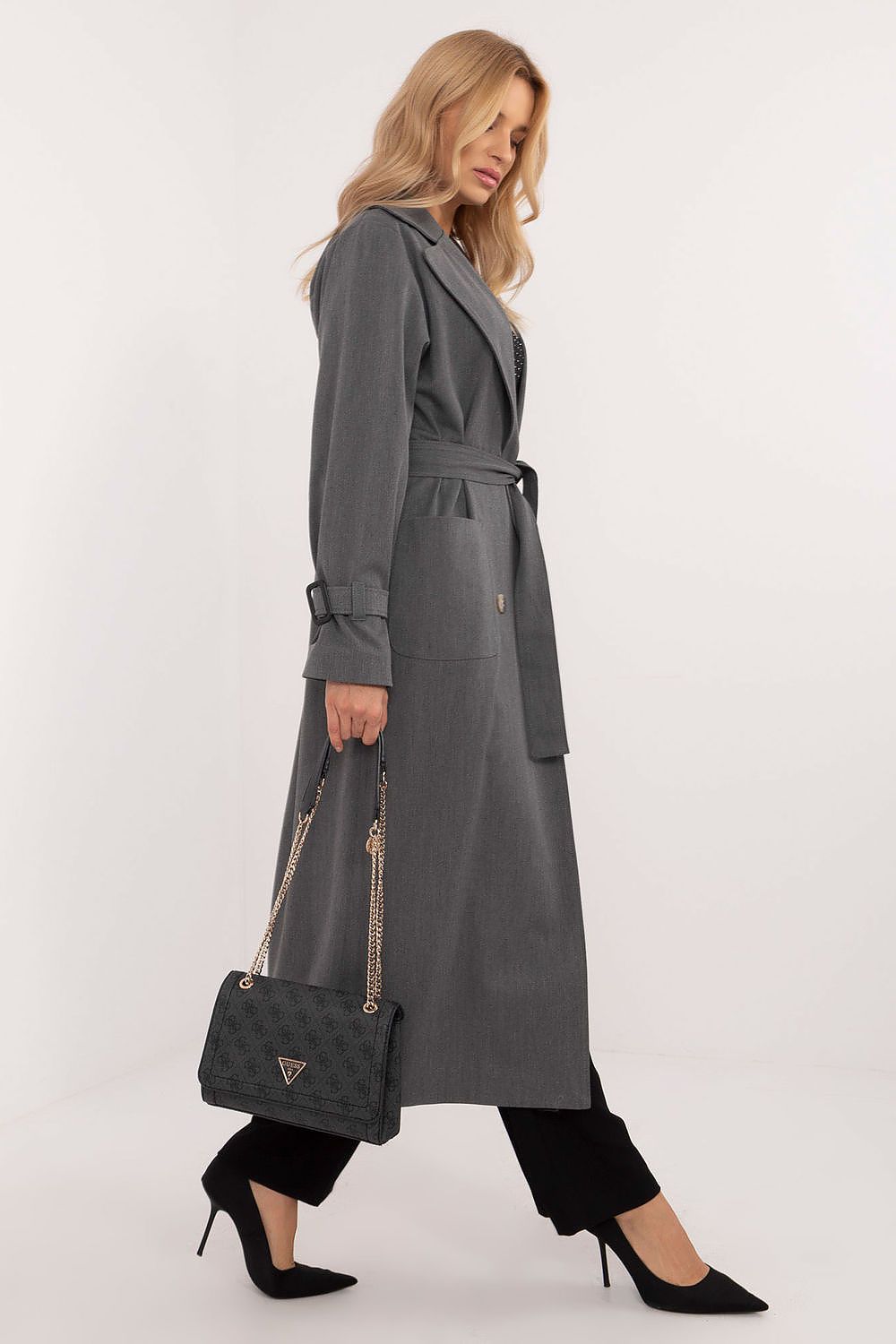   Płaszcz Damski Model LK-PL-509754.42 Dark Grey - Lakerta 