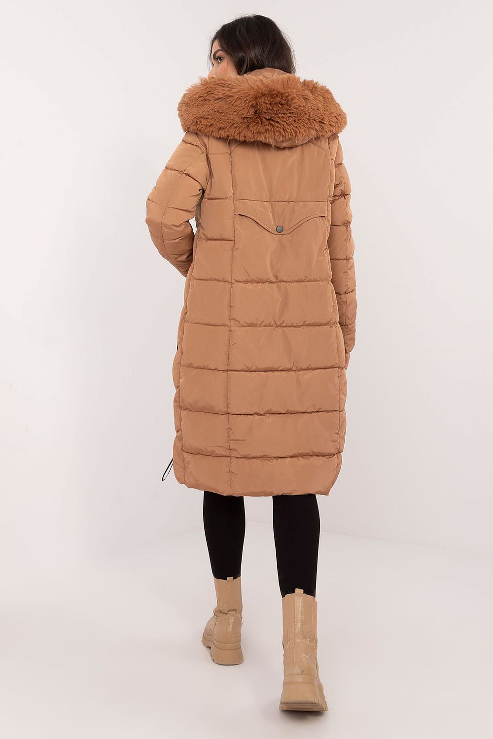  Kurtka Damska Model SK-KR-HH-2405.61P Camel - Factory Price 