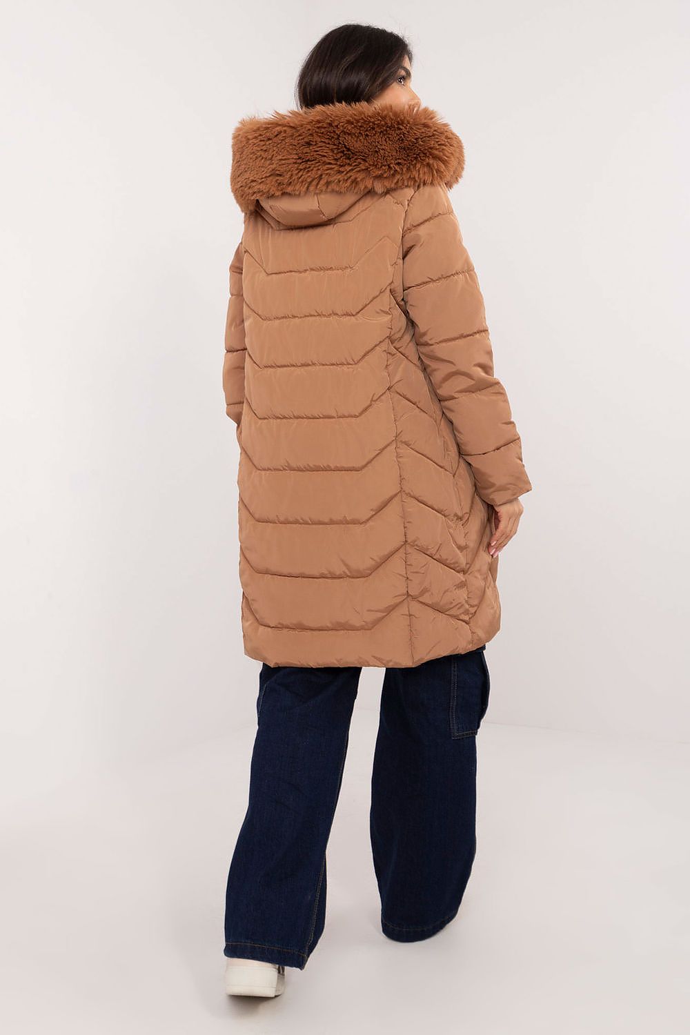   Kurtka Damska Model SK-KR-HH-2408.45P Camel - Factory Price 