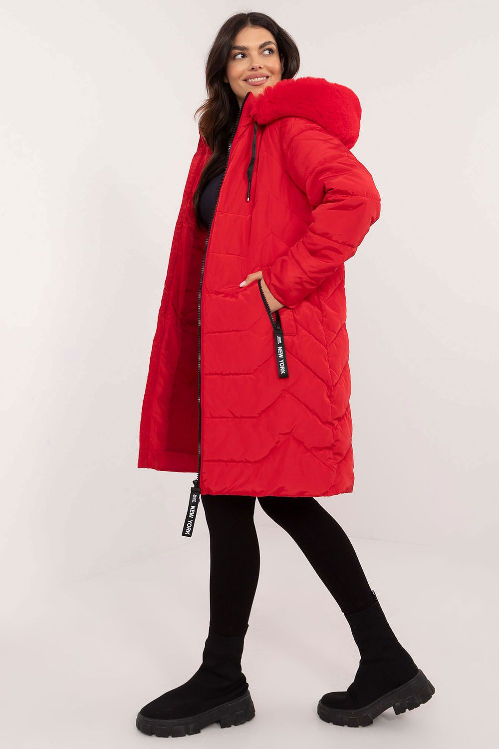   Kurtka Damska Model SK-KR-HH-2408.47P Red - Factory Price 