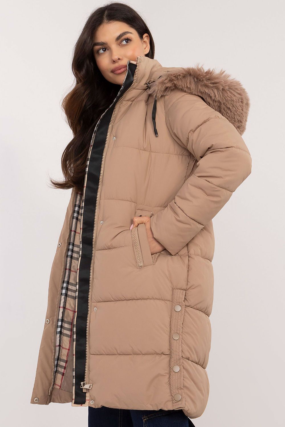   Kurtka Damska Model SK-KR-HH-2406.98 Beige - Factory Price 