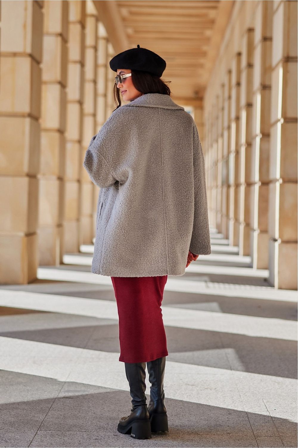   Kurtka Damska Model Camila SZJ KUR0029 Light Grey - Roco Fashion 