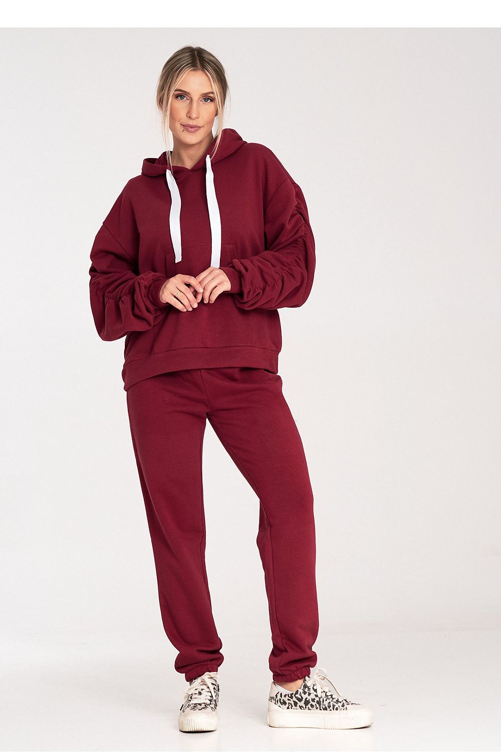  Spodnie Dresowe Model M1056 Bordo - Figl 