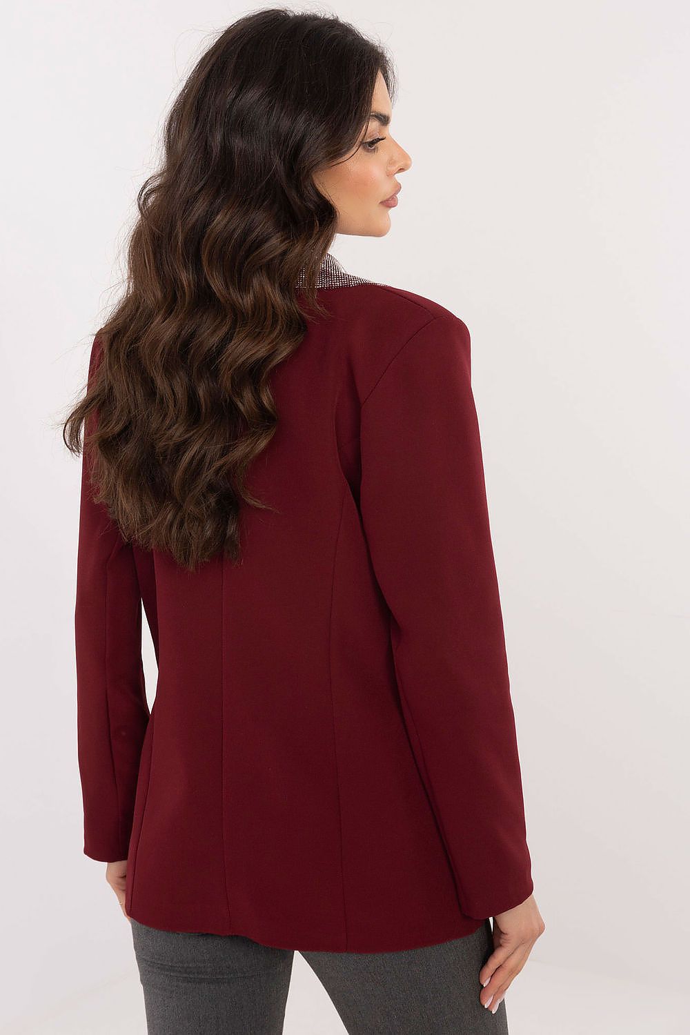   Marynarka Model DHJ-MA-19926.85P Bordo - Italy Moda 