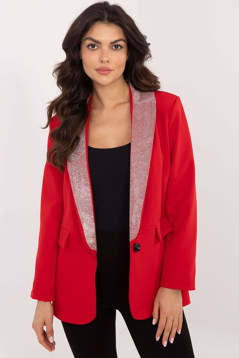   Marynarka Model DHJ-MA-19926.85P Red - Italy Moda 