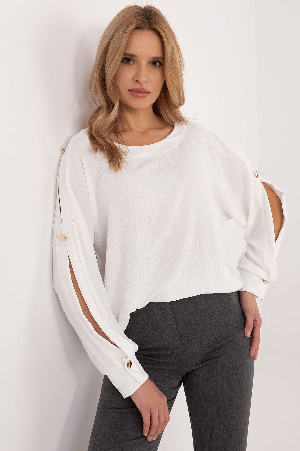   Bluzka Model MI-BZ-98684.89 White - Italy Moda 