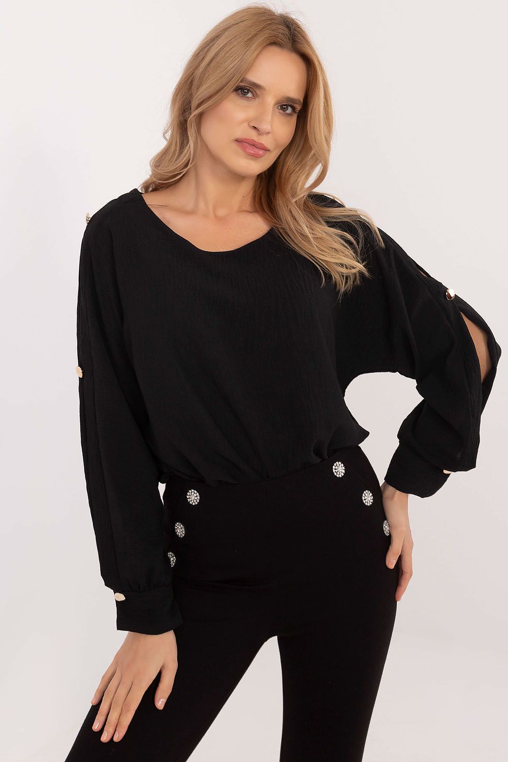   Bluzka Model MI-BZ-98684.89 Black - Italy Moda 
