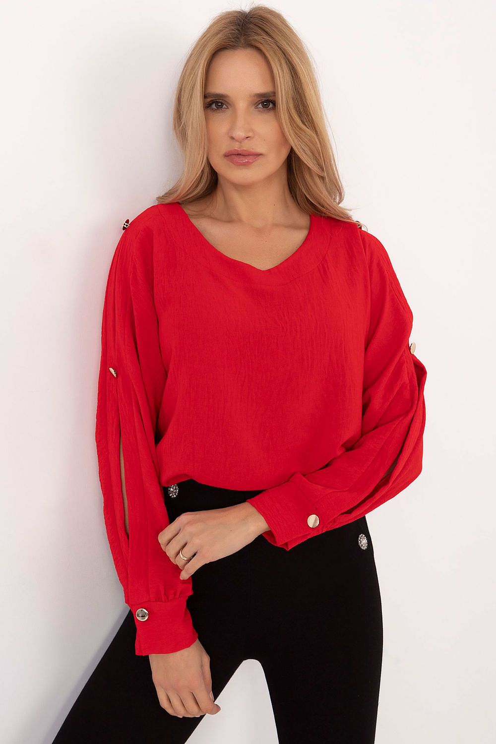   Bluzka Model MI-BZ-98684.89 Red - Italy Moda 
