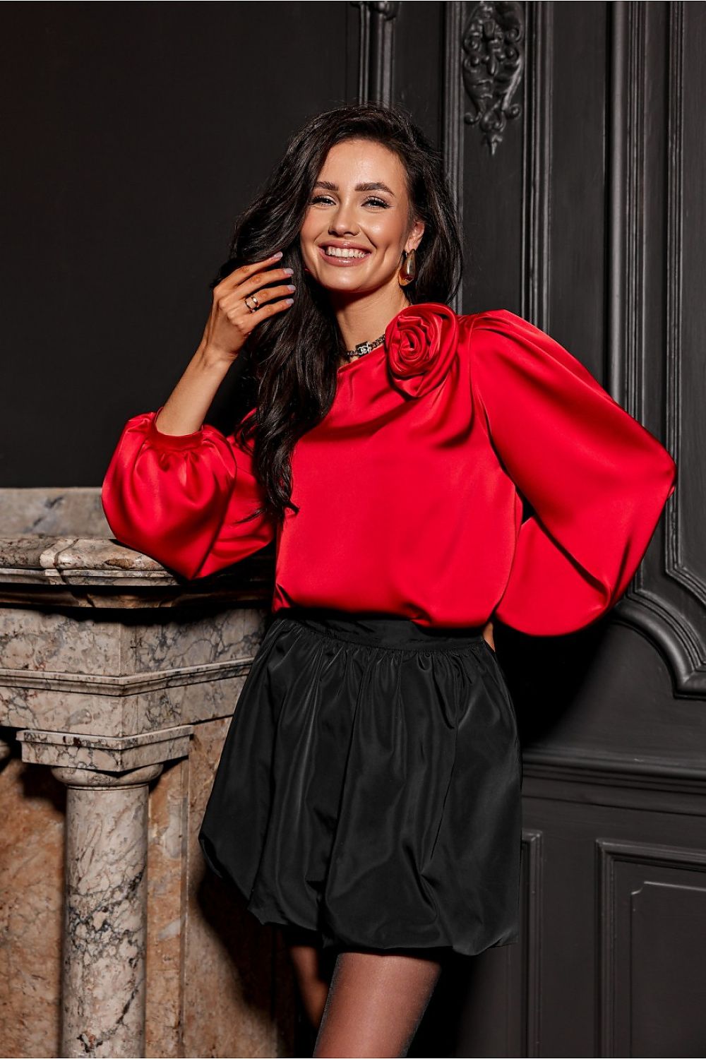   Bluzka Model Evelyn CZE BLU0194 Red - Roco Fashion 