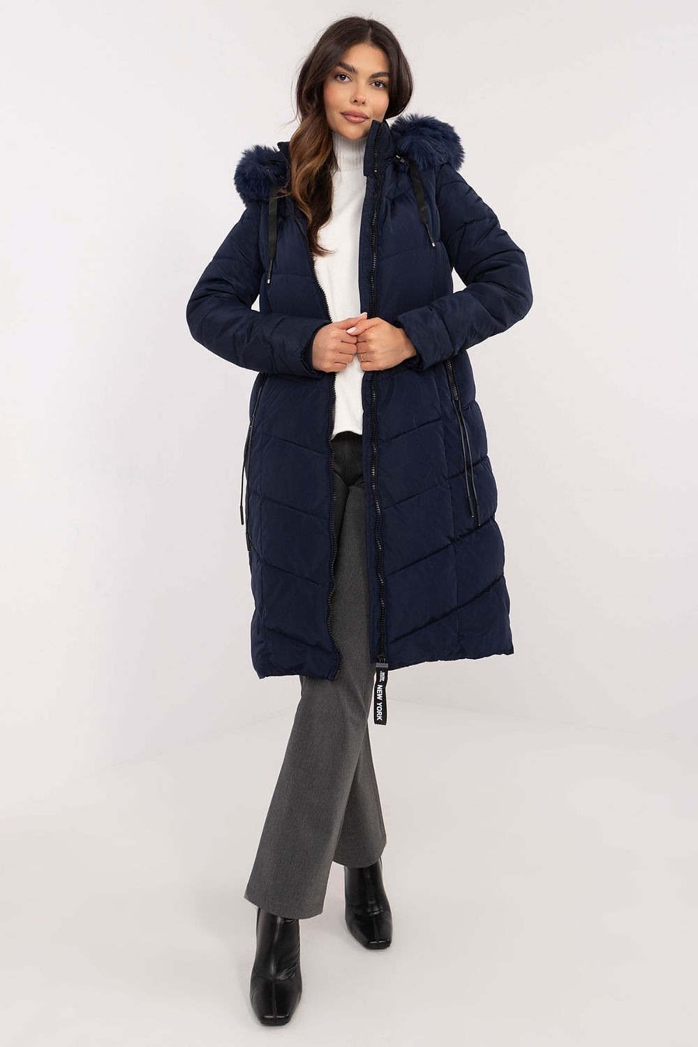   Kurtka Damska Model SK-KR-HH-2405.84P Navy - Factory Price 