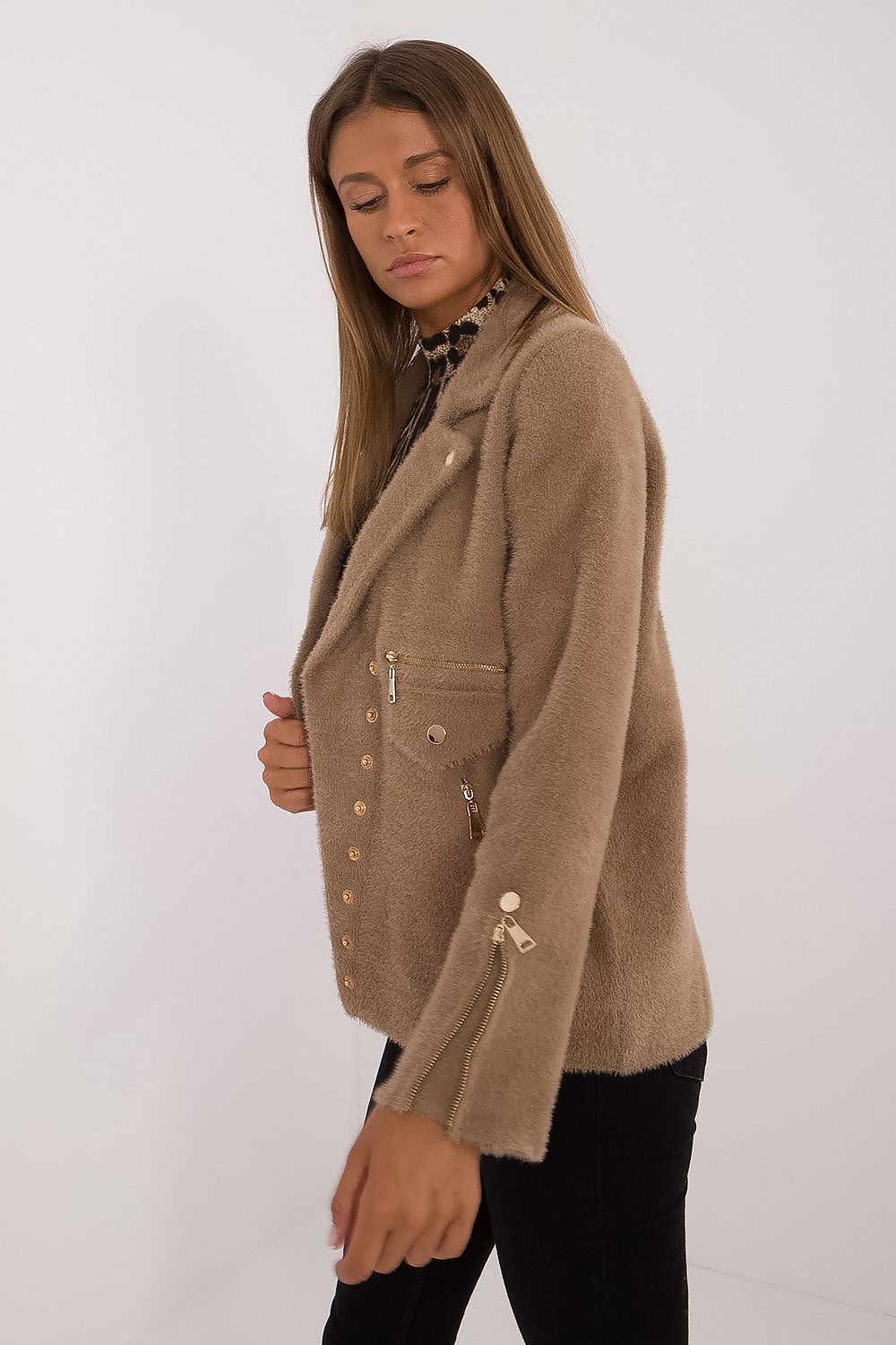   Kurtka Damska Model MBM-KR-250.77 Dark Beige - MBM 