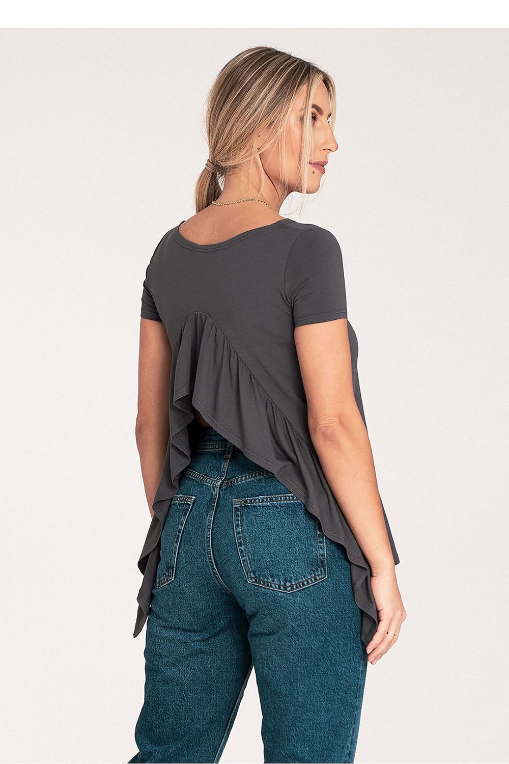   Bluzka Model M1051 Dark Grey - Figl 