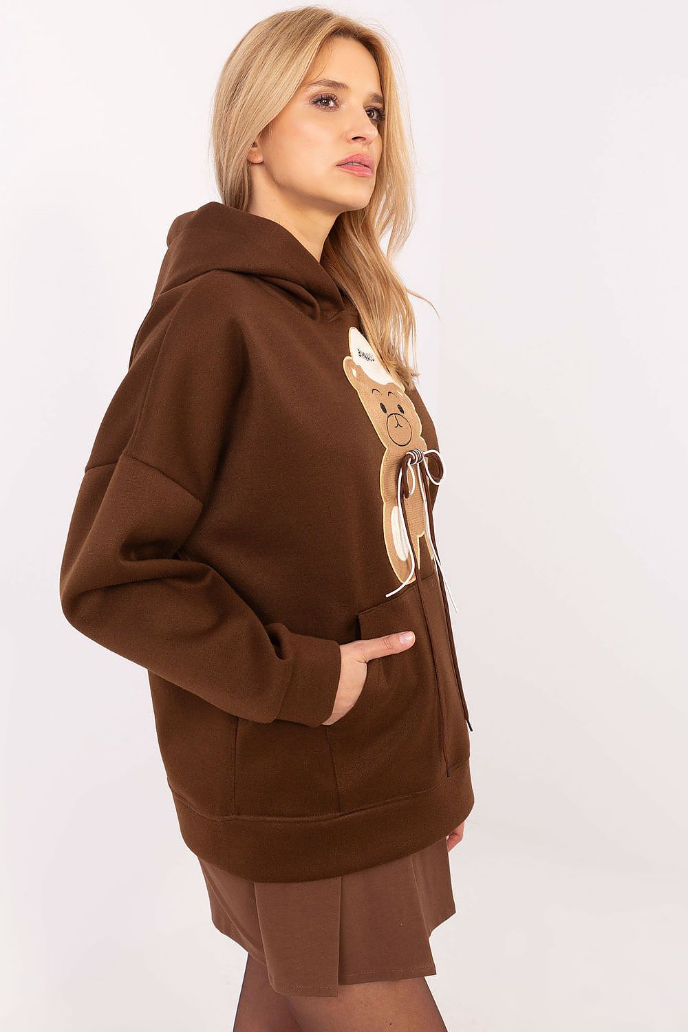   Bluza Damska Model DHJ-BL-A8695.65P Brown - Italy Moda 