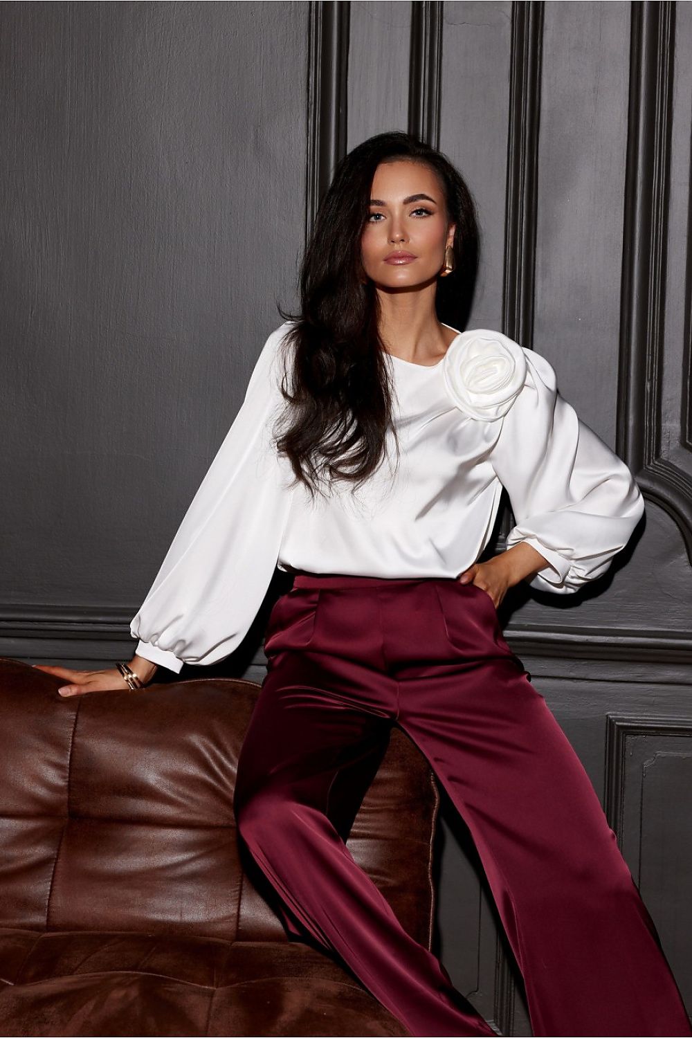   Bluzka Model Evelyn EKR BLU0194 Ecru - Roco Fashion 