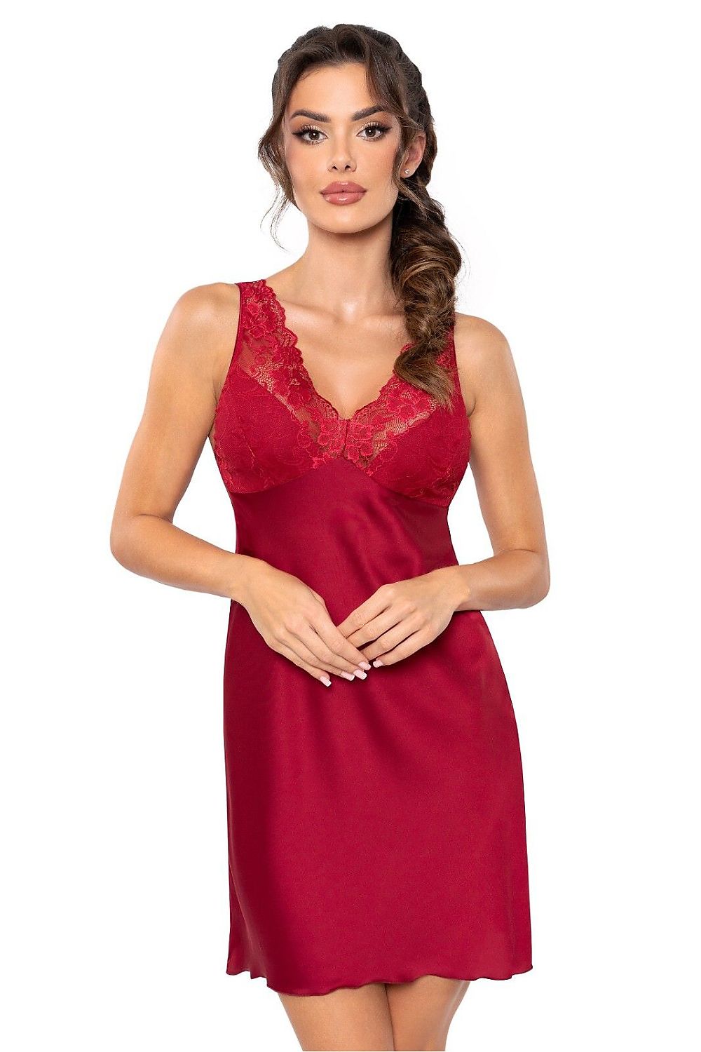  Koszulka nocna Koszula Nocna Model Mari Bordo - Donna 