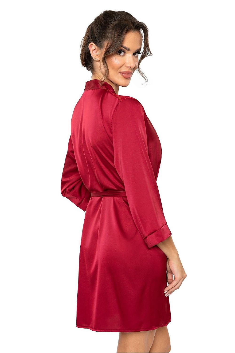  Szlafrok Damski Model Mari Bordo - Donna 