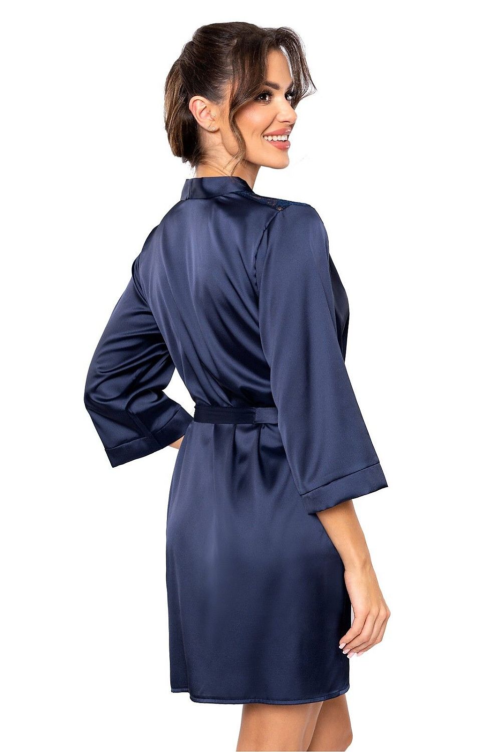  Szlafrok Damski Model Mari Navy - Donna 