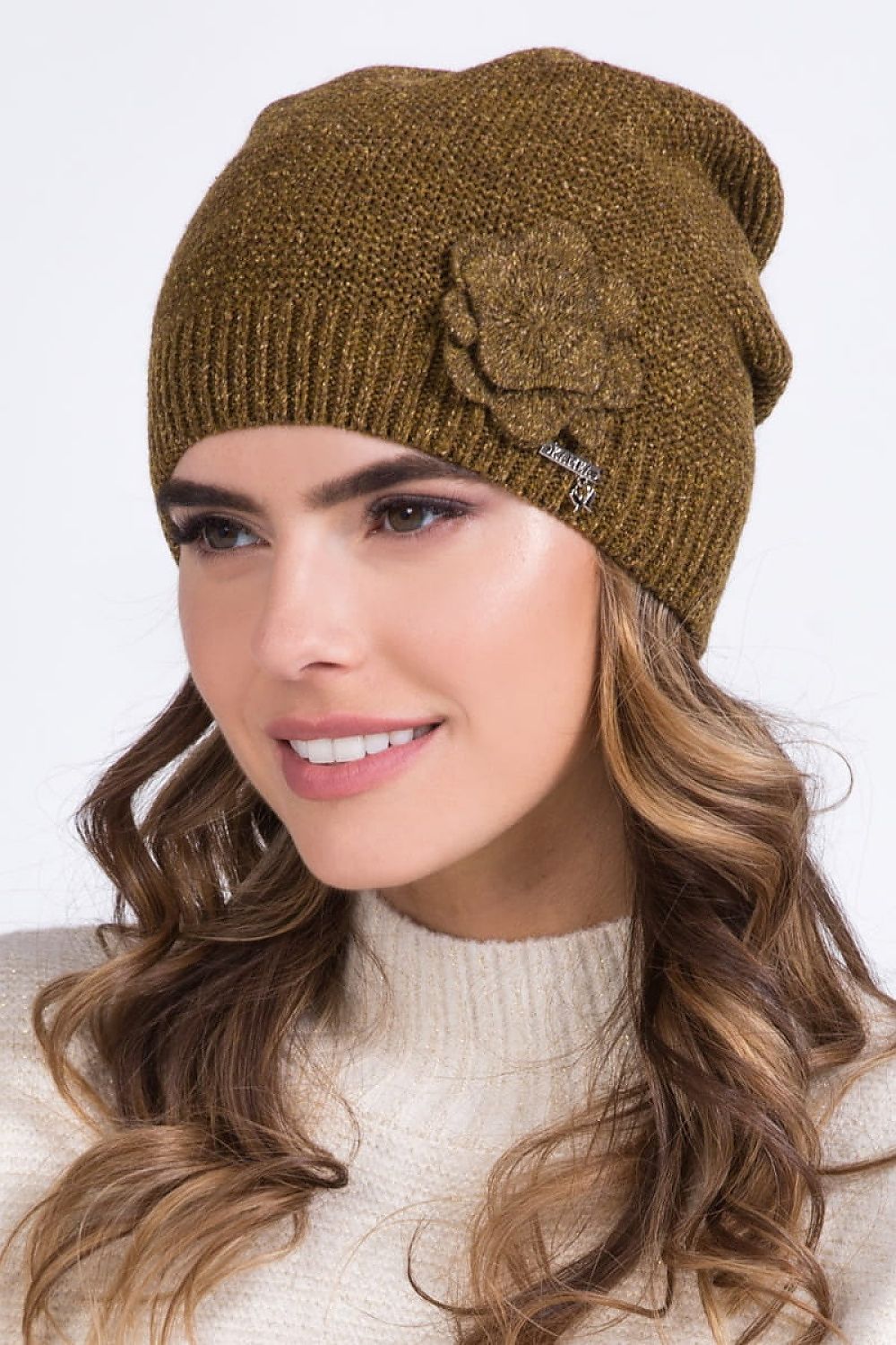   JOVITA czapka damska khaki - Kamea 