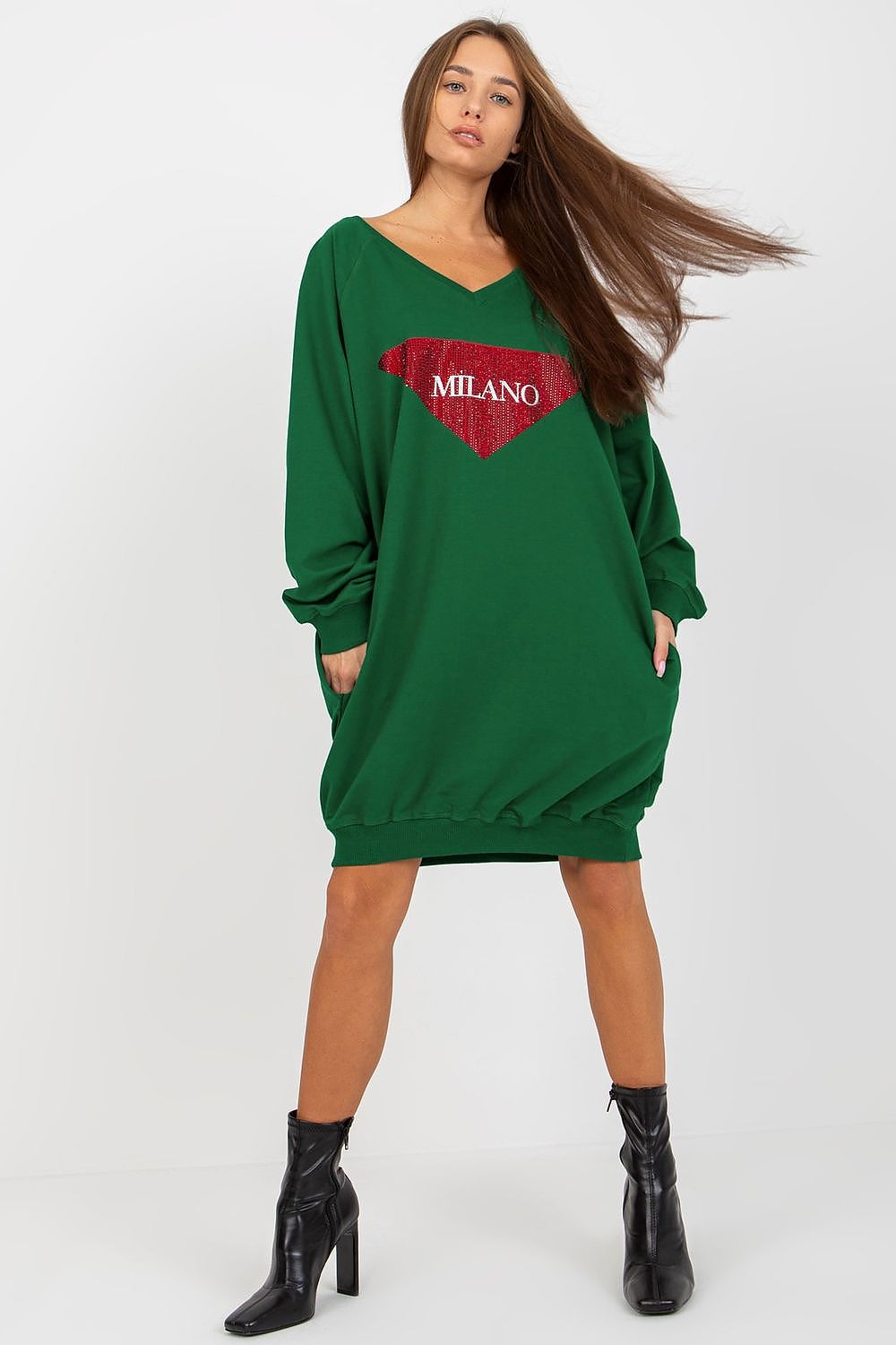  Bluza Damska Model VI-BL-3113.73P Dark Green - Factory Price 
