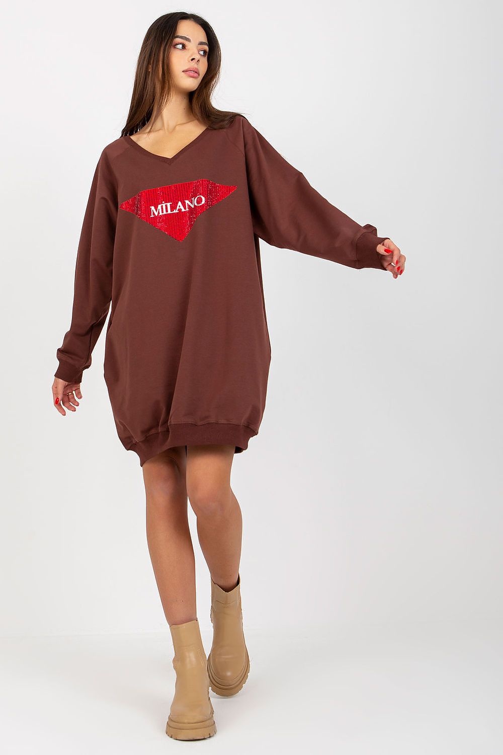   Bluza Damska Model VI-BL-3113.73P Dark Brown - Factory Price 