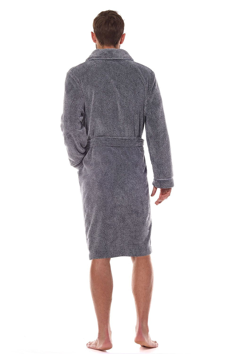   Szlafrok Męski Model Pegasus Long 2451 Grafit - L&L collection 
