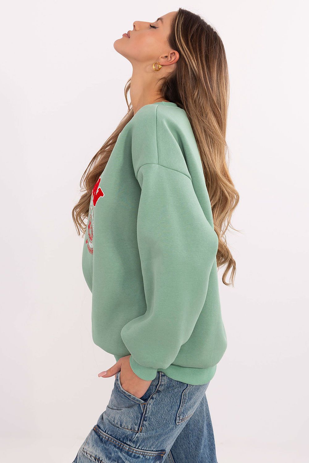   Bluza Damska Model EM-BL-617-15.55P Pistacja - Factory Price 