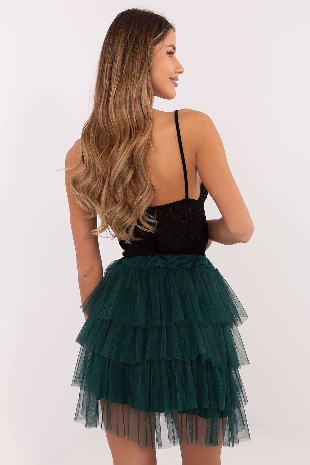  Spódnica Model TW-SD-BI-0517.84 Dark Green - Och Bella 