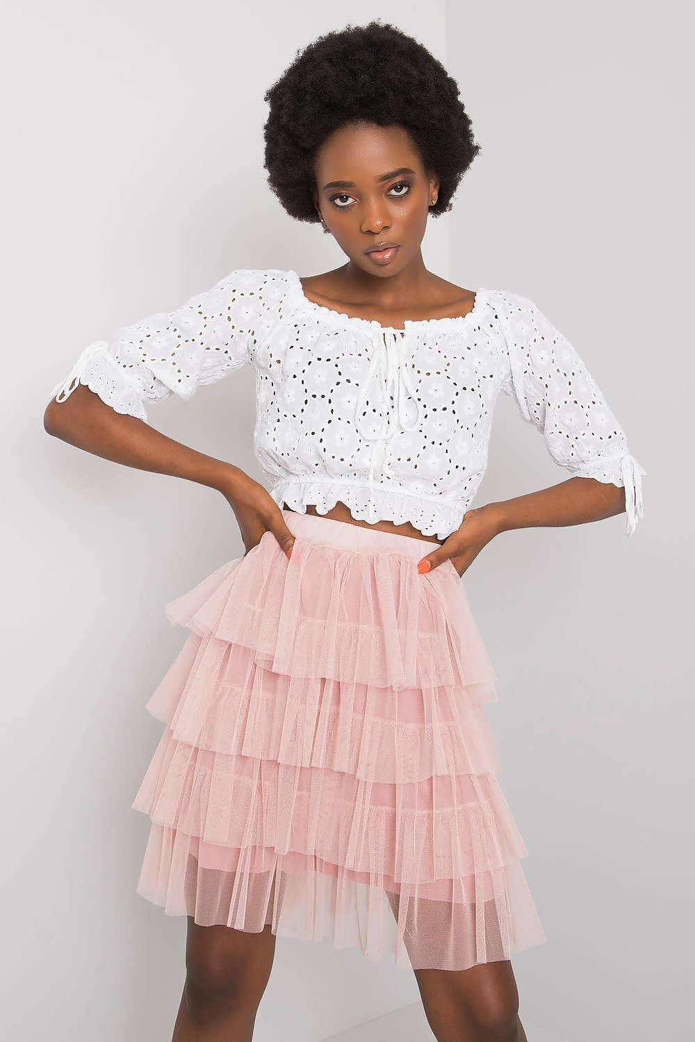  Spódnica Model TW-SD-BI-0517.84 Light Pink - Och Bella 