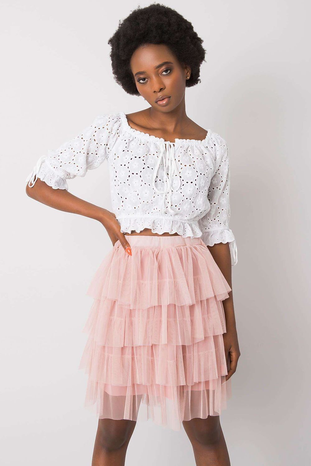  Spódnica Model TW-SD-BI-0517.84 Light Pink - Och Bella 