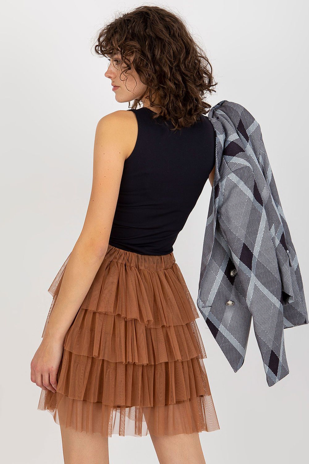  Spódnica Model TW-SD-BI-0517.84 Light Brown - Och Bella 