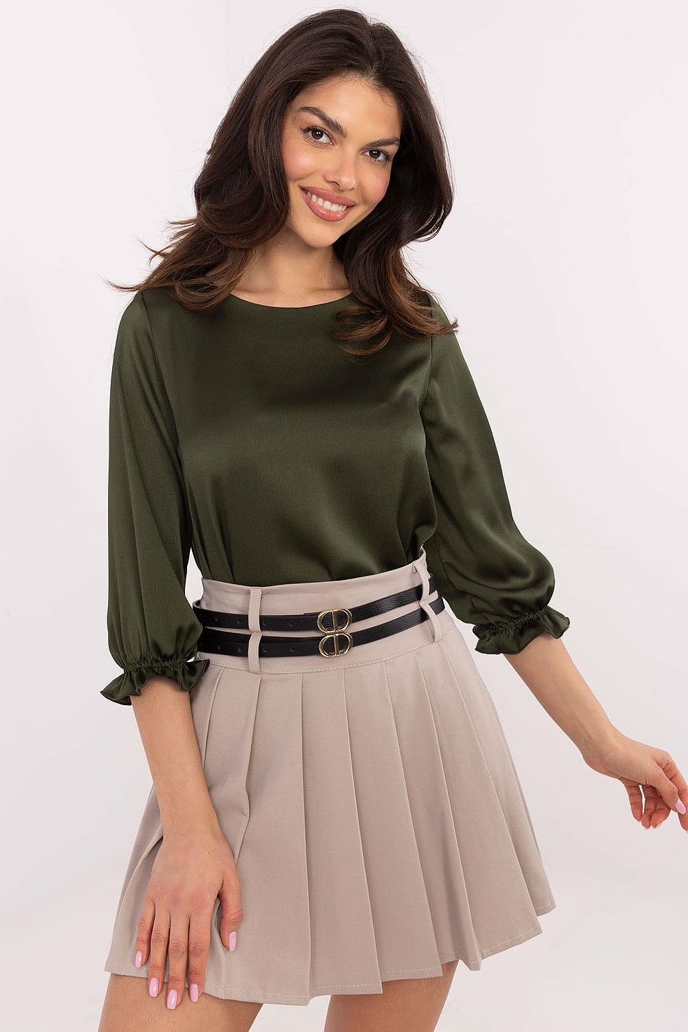   Bluzka Model LK-BZ-509950.89 Khaki - Lakerta 