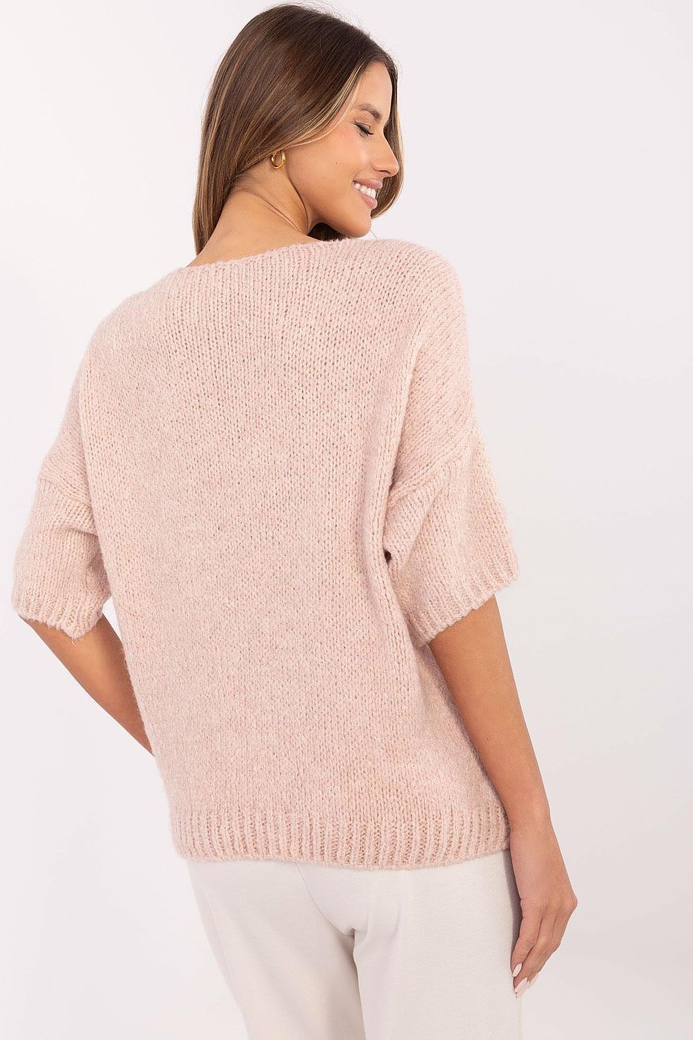   Sweter Damski Model MI-SW-2103.07 Light Pink - Italy Moda 