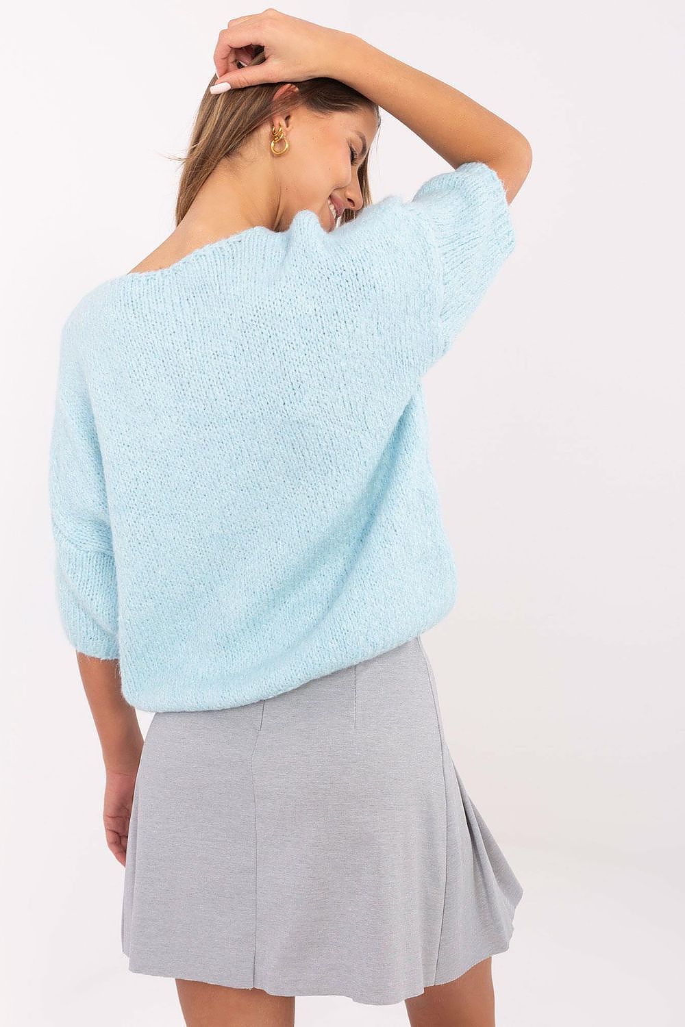   Sweter Damski Model MI-SW-2103.07 Light Blue - Italy Moda 
