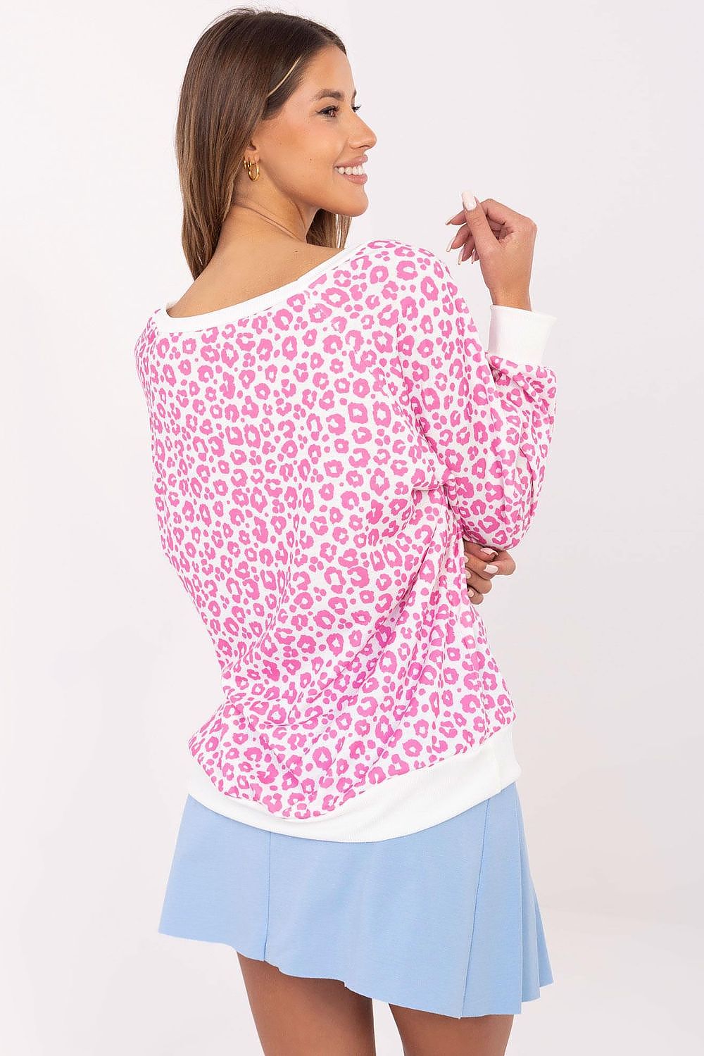   Bluzka Model MI-BZ-M742.86 White/Pink - Italy Moda 