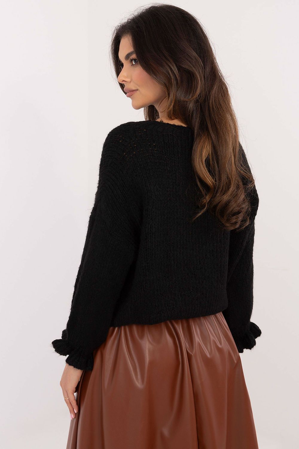   Sweter Damski Model MI-SW-2912.10X Black - Italy Moda 