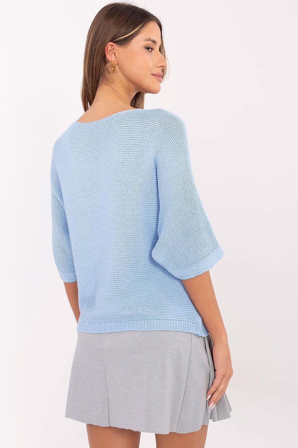   Sweter Damski Model MI-SW-2101.06 Light Blue - Italy Moda 