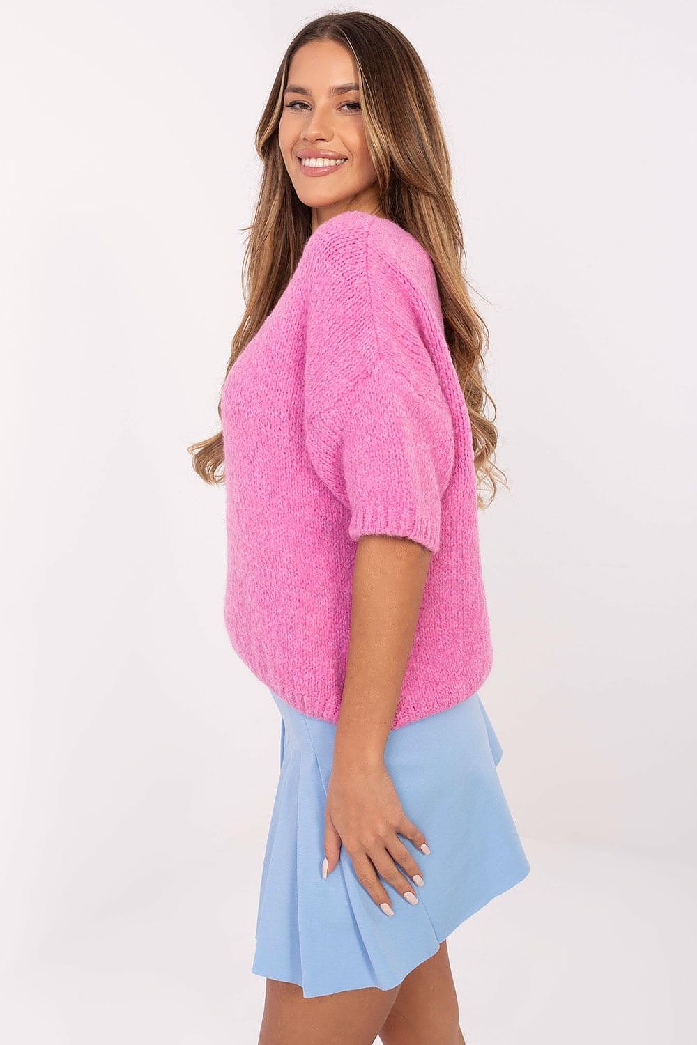   Sweter Damski Model MI-SW-2103.07 Pink - Italy Moda 