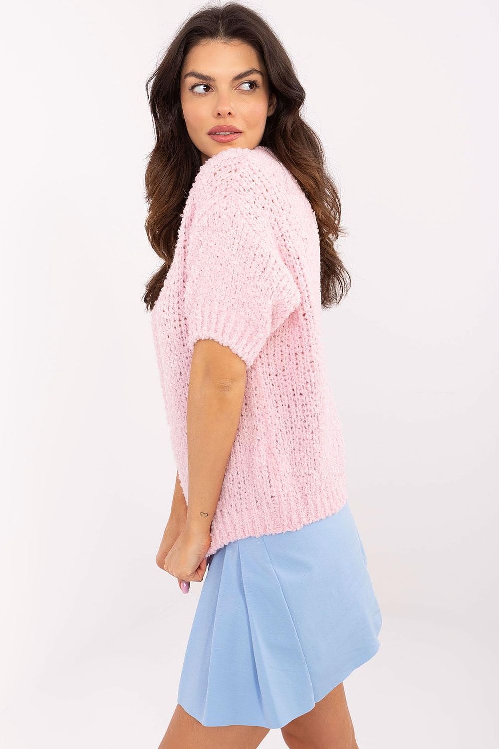   Sweter Damski Model MI-SW-2701.23 Light Pink - Italy Moda 