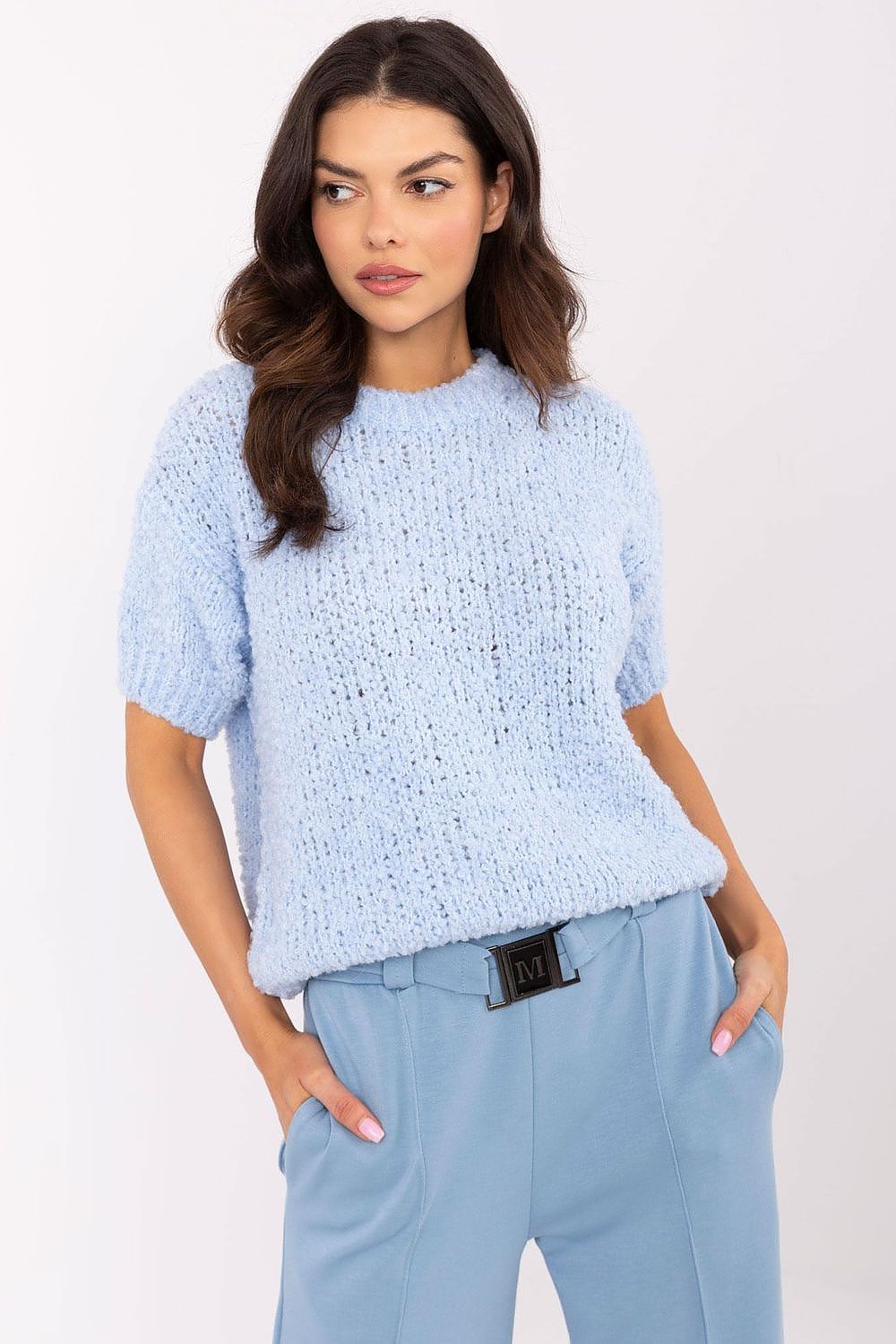   Sweter Damski Model MI-SW-2701.23 Light Blue - Italy Moda 