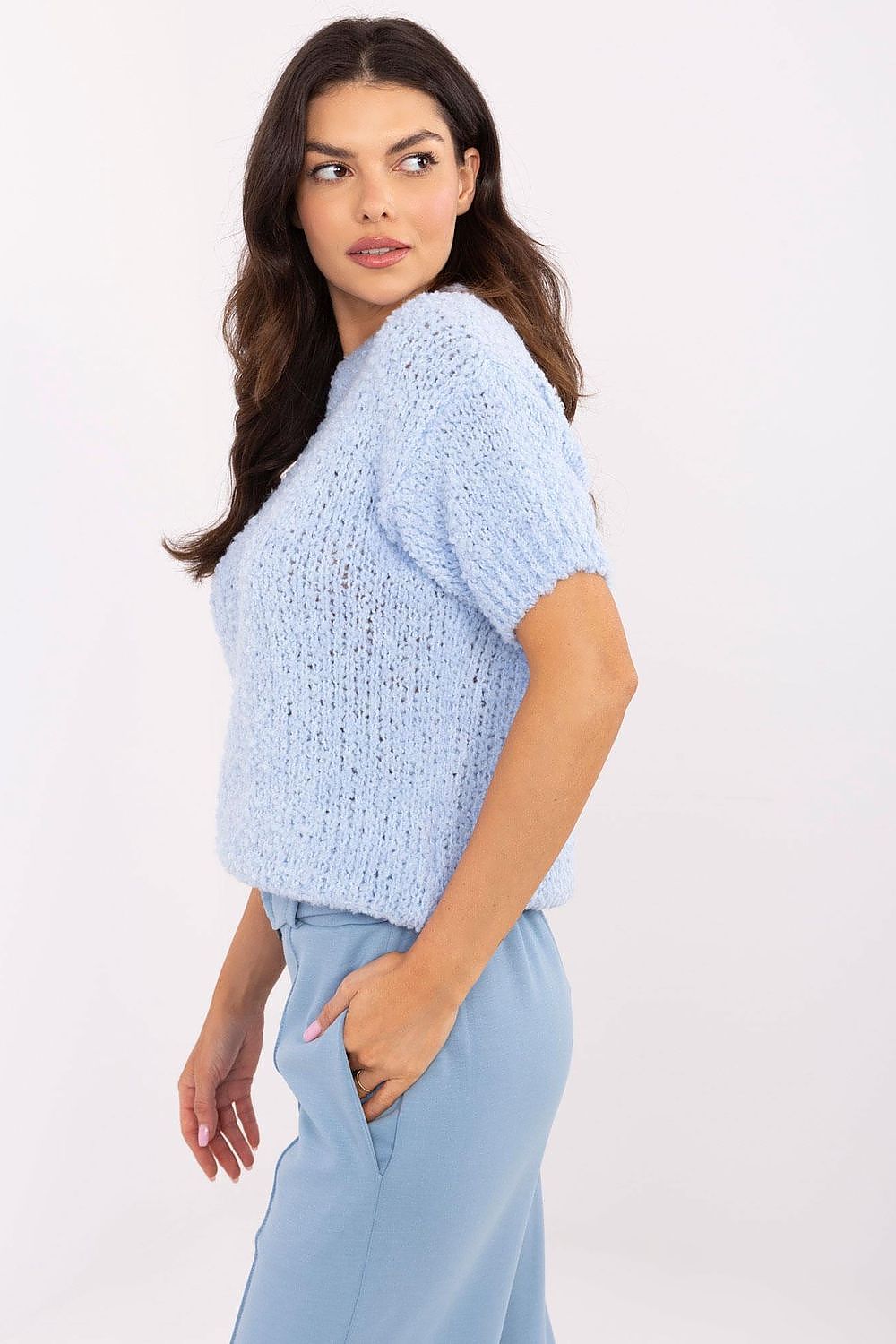   Sweter Damski Model MI-SW-2701.23 Light Blue - Italy Moda 